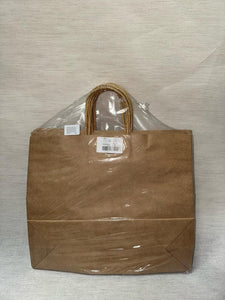 Flat Handle Kraft Paper Bags 10pcs Brown Paper Bags Paper Gift Bags, Merchandise Bags 32cmx11cmx27cm  平柄牛皮纸袋 10 个牛皮纸袋纸礼品袋、商品袋.