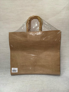Flat Handle Kraft Paper Bags 10pcs Brown Paper Bags Paper Gift Bags, Merchandise Bags 32cmx11cmx27cm  平柄牛皮纸袋 10 个牛皮纸袋纸礼品袋、商品袋.