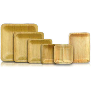 Bamboo square plates (disposable)